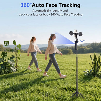 Nexpod 70.9" Auto Face Tracking Tripod with Gesture Control & 2 Fill Lights for Content Creators, 360° Rotatable Smart Selfie Stick Stand for Tiktok Live, Vlogging & Content Creators (Iphone/Android), Phone Tripod for Android Camera/Gopro