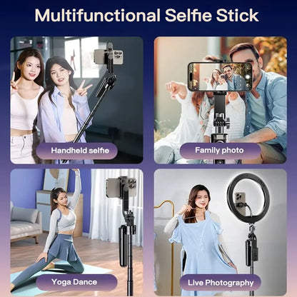 Nexpod 70.9" Auto Face Tracking Tripod with Gesture Control & 2 Fill Lights for Content Creators, 360° Rotatable Smart Selfie Stick Stand for Tiktok Live, Vlogging & Content Creators (Iphone/Android), Phone Tripod for Android Camera/Gopro
