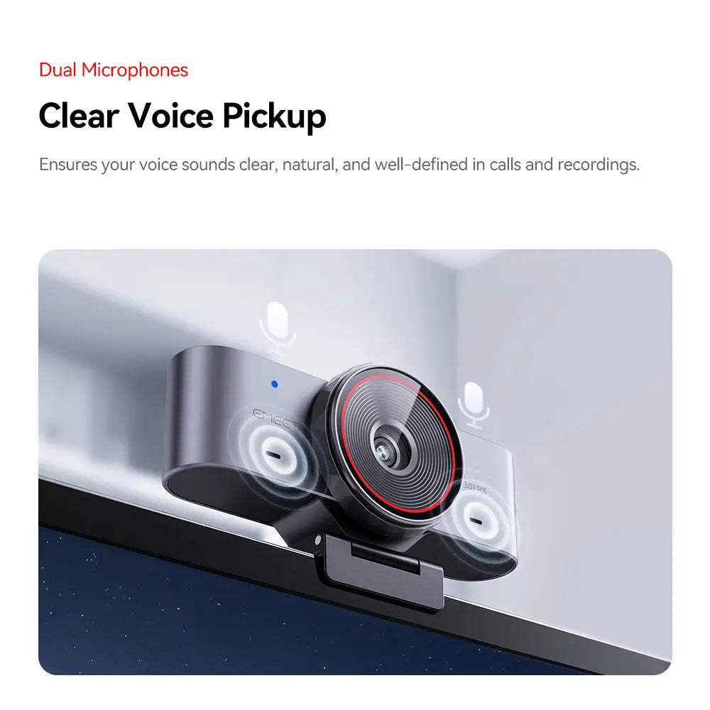 EMEET C960 Ultra 4K Webcam — 1/1.5" Large Sensor, Metal Body, 0.2s Autofocus, Dual Mics, Privacy Cover, USB-C | For Mac, PC, Meetings, Streaming & Content Creation