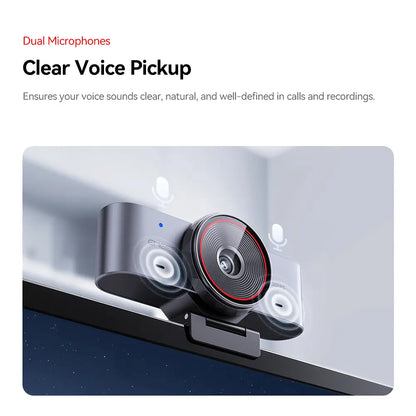 EMEET C960 Ultra 4K Webcam — 1/1.5" Large Sensor, Metal Body, 0.2s Autofocus, Dual Mics, Privacy Cover, USB-C | For Mac, PC, Meetings, Streaming & Content Creation